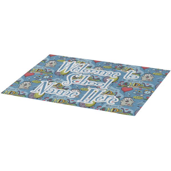 Welcome to School Burlap Placemat (Angle View)