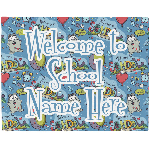 Custom Welcome to School Woven Fabric Placemat - Twill w/ Name or Text