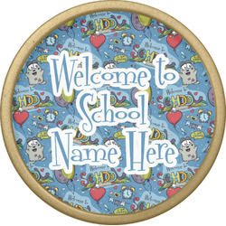 Welcome to School Cabinet Knob - Gold (Personalized)