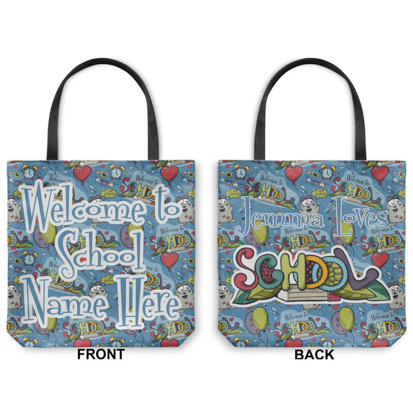 Welcome to School Canvas Tote - Front and Back