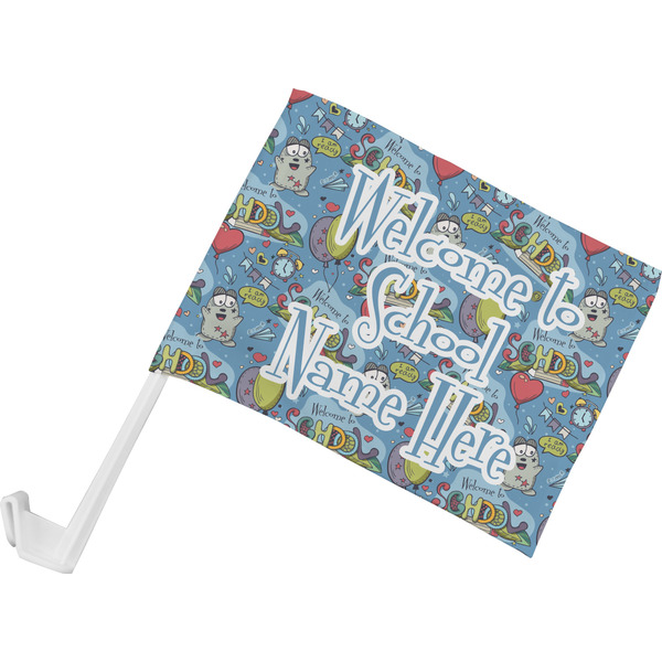 Custom Welcome to School Car Flag - Small w/ Name or Text