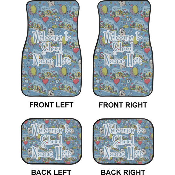 Welcome to School Car Floor Mats Set (2F + 2B)