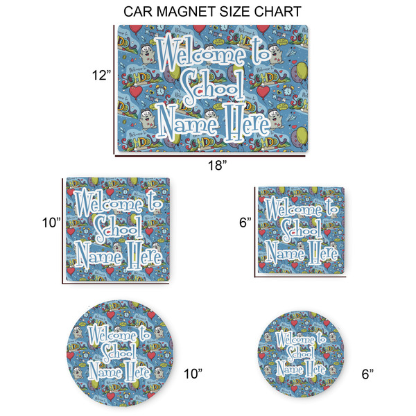 Welcome to School Car Magnets - SIZE CHART