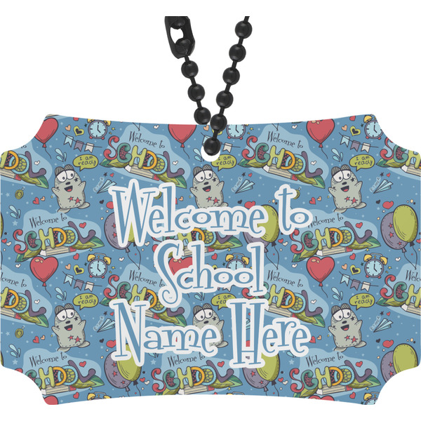 Custom Welcome to School Rear View Mirror Ornament (Personalized)