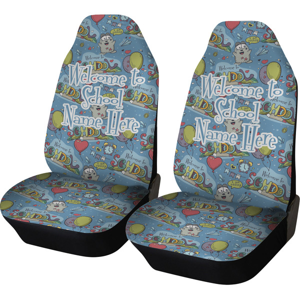 Custom Welcome to School Car Seat Covers (Set of Two) (Personalized)