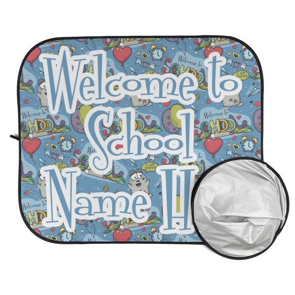 Welcome to School Car Sun Shades - FOLDED & UNFOLDED
