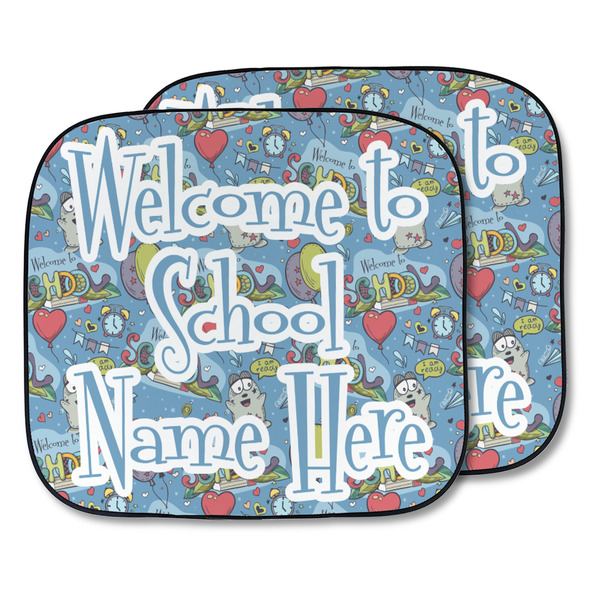 Custom Welcome to School Car Sun Shade - Two Piece (Personalized)