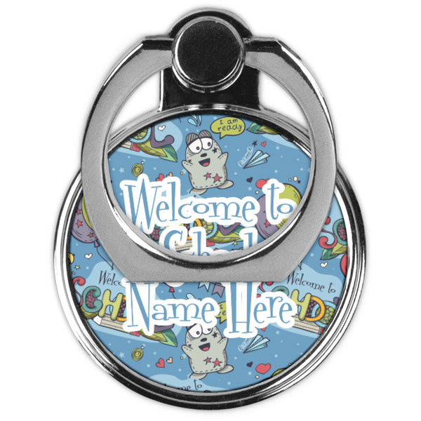 Welcome to School Cell Phone Ring Stand & Holder - Front (Collapsed)