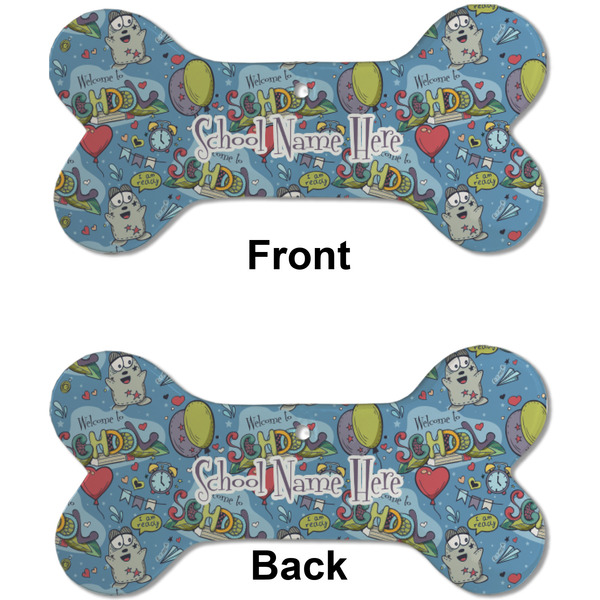 Welcome to School Ceramic Flat Ornament - Bone Front & Back (APPROVAL)