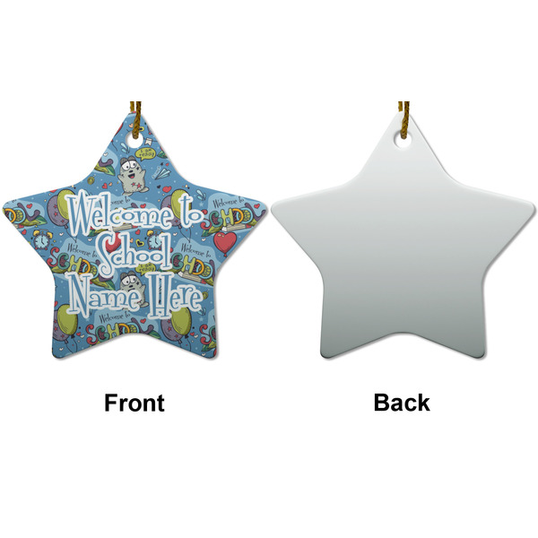 Welcome to School Ceramic Flat Ornament - Star Front & Back (APPROVAL)