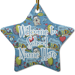 Welcome to School Star Ceramic Ornament w/ Name or Text