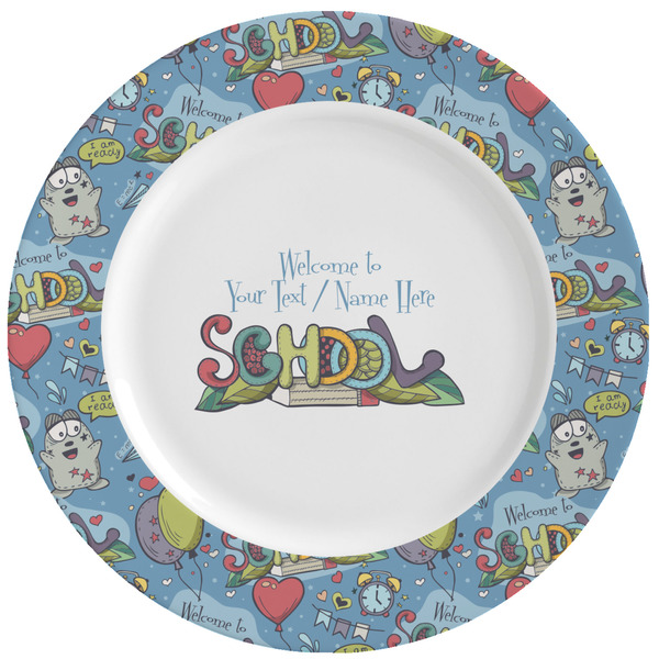 Custom Welcome to School Ceramic Dinner Plates (Set of 4) (Personalized)