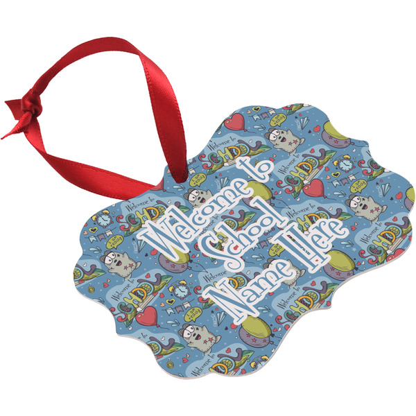 Welcome to School Christmas Ornament (Angle View)