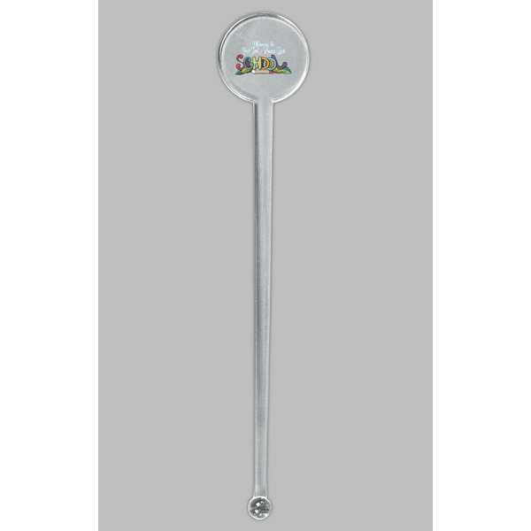 Welcome to School Clear Plastic 7" Stir Stick - Round - Single Stick