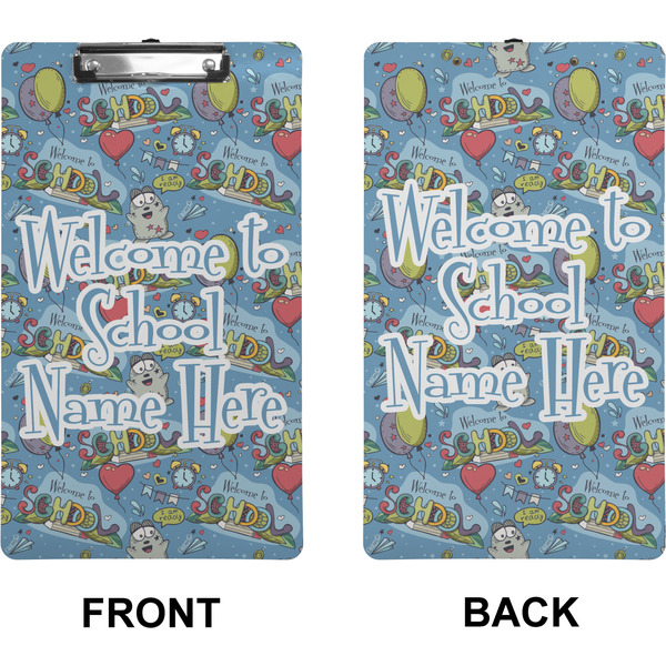 Welcome to School Clipboard (Legal) (Front + Back)