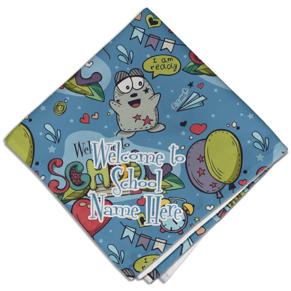 Welcome to School Cloth Napkins - Personalized Dinner (Folded Four Corners)