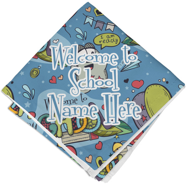 Custom Welcome to School Cloth Napkin w/ Name or Text