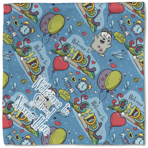 Welcome to School Cloth Napkins - Personalized Lunch (Single Full Open)