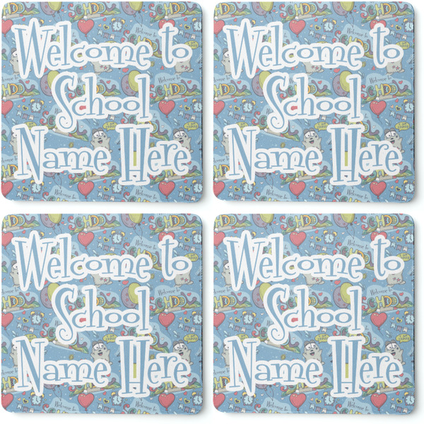 Welcome to School Coaster Rubber Back - Apvl