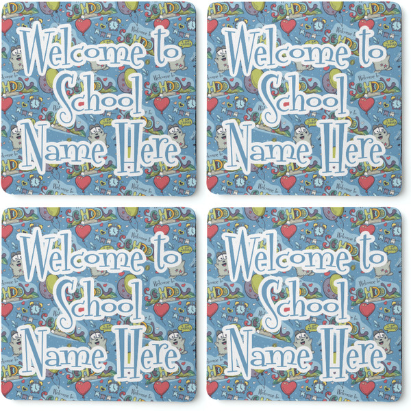 Welcome to School Coaster Rubber Back - Apvl