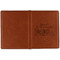Welcome to School Cognac Leather Passport Holder Outside Single Sided - Apvl