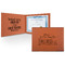 Welcome to School Cognac Leatherette Diploma / Certificate Holders - Front and Inside - Main