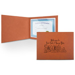 Welcome to School Leatherette Certificate Holder - Front (Personalized)