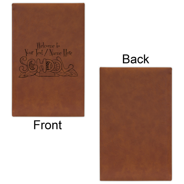 Welcome to School Cognac Leatherette Journal - Single Sided - Apvl