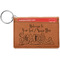 Welcome to School Cognac Leatherette Keychain ID Holders - Front Credit Card