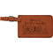 Welcome to School Cognac Leatherette Luggage Tags