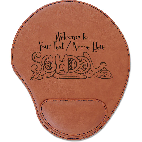Custom Welcome to School Leatherette Mouse Pad with Wrist Support (Personalized)