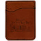 Welcome to School Cognac Leatherette Phone Wallet close up