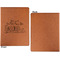 Welcome to School Cognac Leatherette Portfolios with Notepad - Large - Single Sided - Apvl