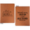 Welcome to School Cognac Leatherette Portfolios with Notepad - Small - Double Sided- Apvl