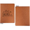 Welcome to School Cognac Leatherette Portfolios with Notepad - Small - Single Sided- Apvl