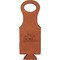 Welcome to School Cognac Leatherette Wine Totes - Single Front