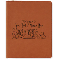 Welcome to School Leatherette Zipper Portfolio with Notepad - Single Sided (Personalized)