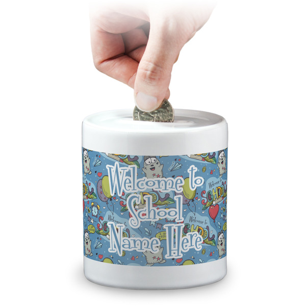 Custom Welcome to School Coin Bank (Personalized)