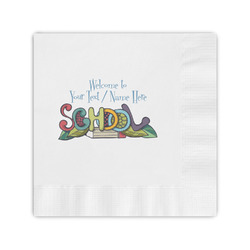 Welcome to School Coined Cocktail Napkins (Personalized)