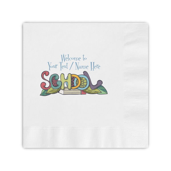 Custom Welcome to School Coined Cocktail Napkins (Personalized)