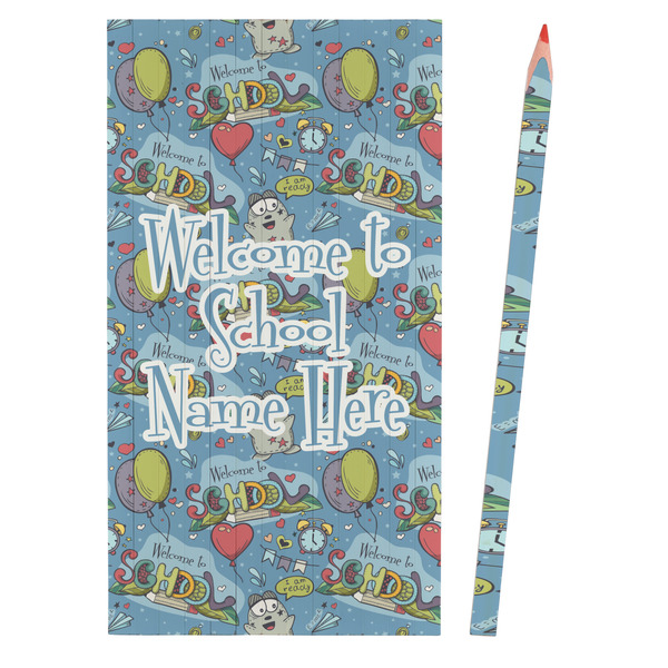 Welcome to School Colored Pencils - Front View