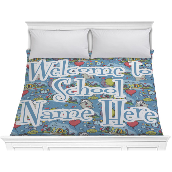 Custom Welcome to School Comforter - King (Personalized)
