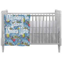 Welcome to School Crib Comforter / Quilt (Personalized)