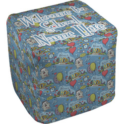 Welcome to School Cube Pouf Ottoman (Personalized)