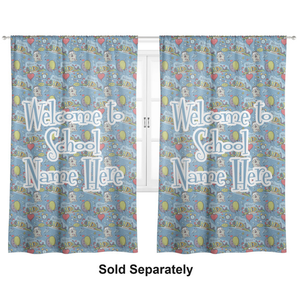 Custom Welcome to School Curtain Panel - Custom Size (Personalized)