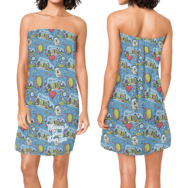 Welcome to School Custom Bath Wrap - Front & Back View