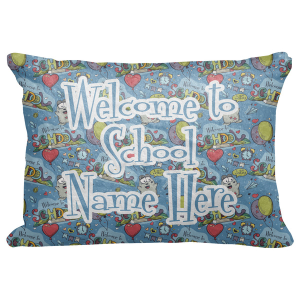 Custom Welcome to School Decorative Baby Pillowcase - 16"x12" (Personalized)