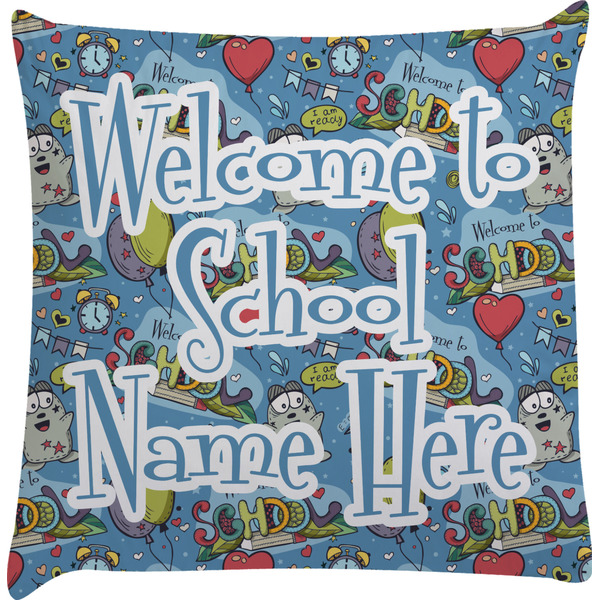 Custom Welcome to School Decorative Pillow Case (Personalized)