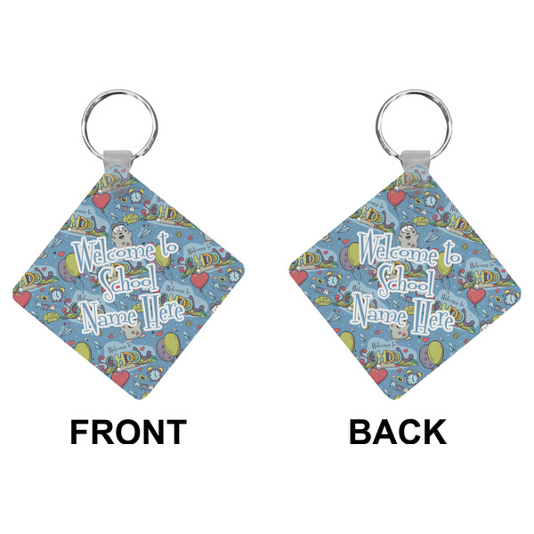 Welcome to School Diamond Keychain (Front + Back)