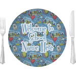 Welcome to School 10" Glass Lunch / Dinner Plates - Single or Set (Personalized)